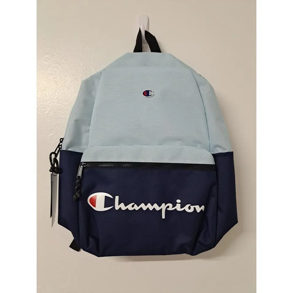Champion Manuscript Backpack /Book Bag Light and Dark Blue